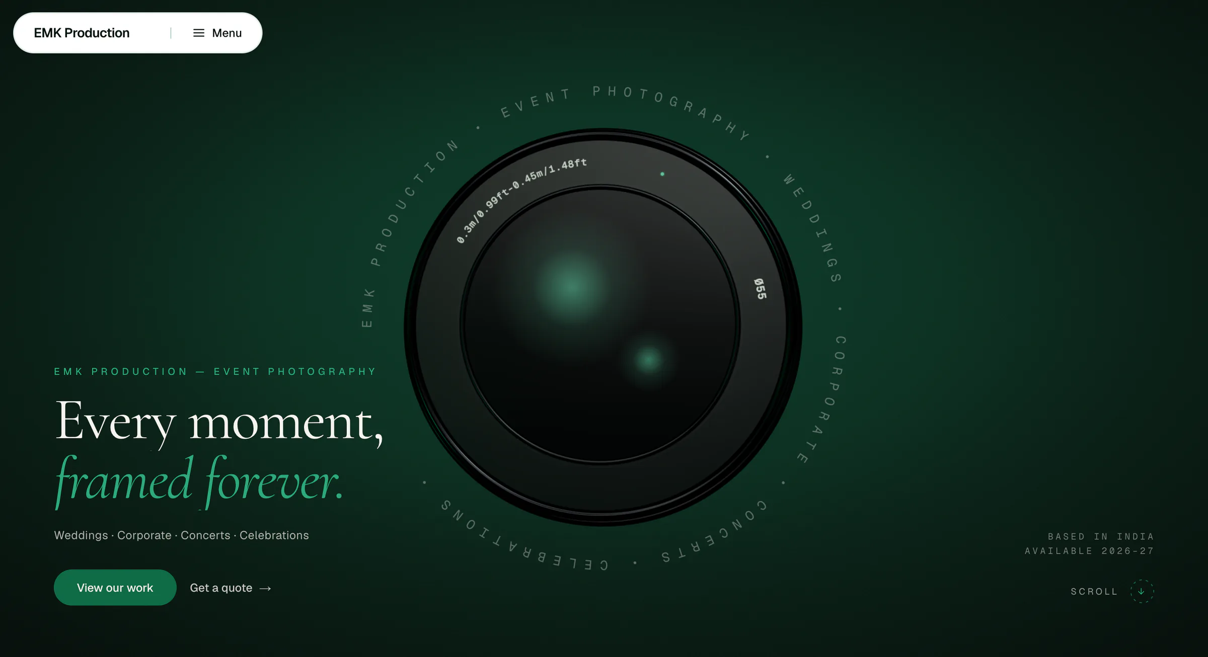 EMK Production website — homepage